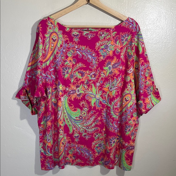 Polo Ralph Lauren Tops - Like New Lauren Ralph Lauren Pink Paisley Top